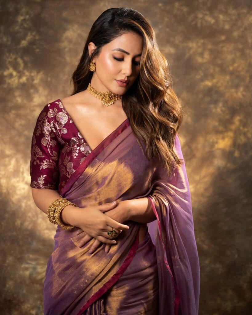 hina khan saree looks