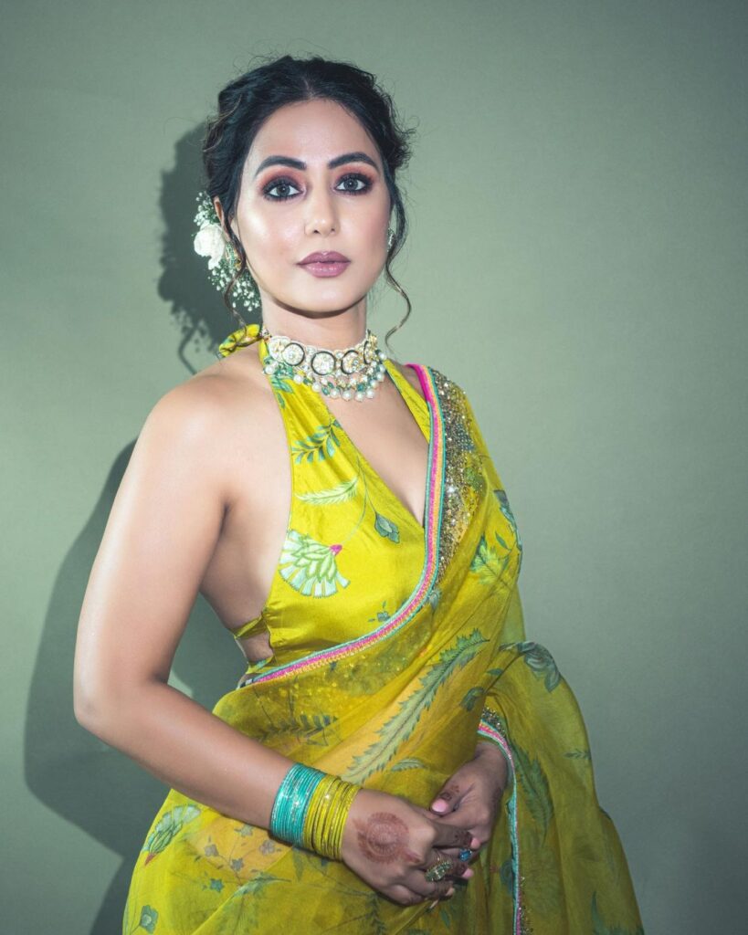 hina khan saree looks