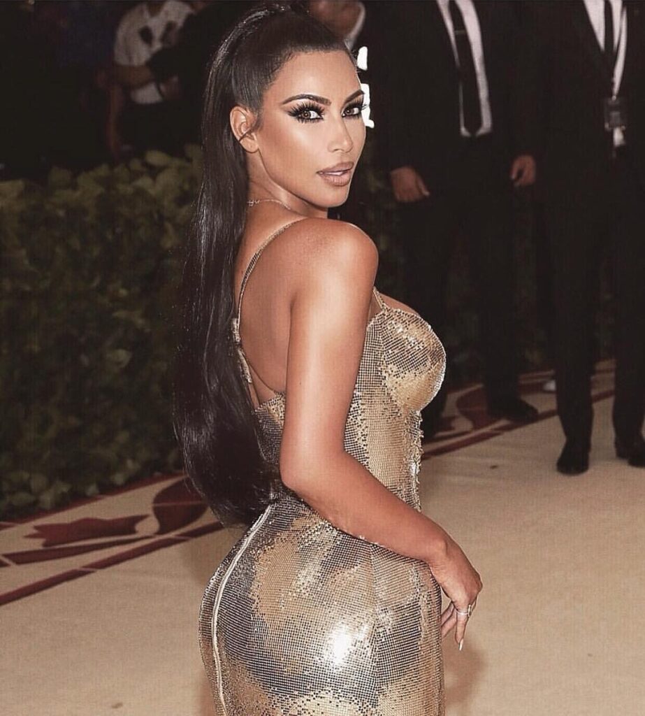 kim kardashian silver dress