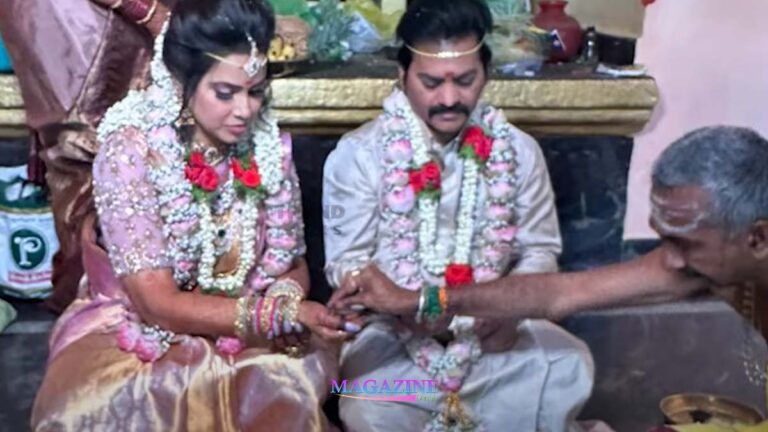 Redin Kingsley Marriage Photo with wife sangeetha