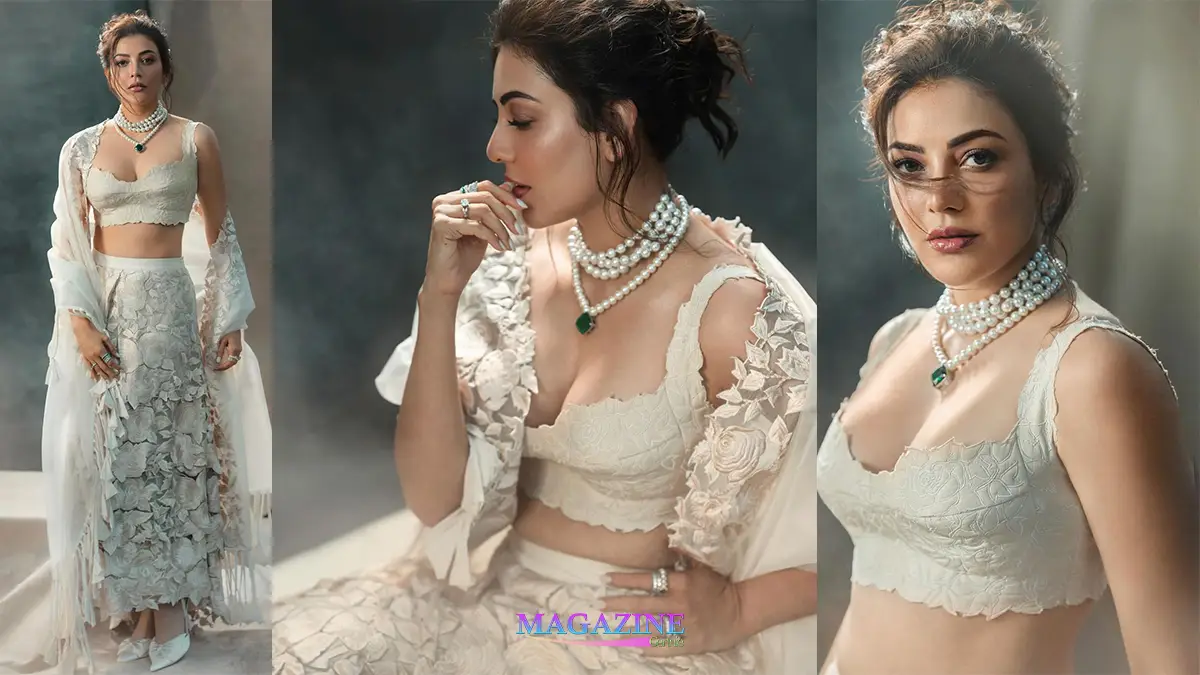 Beautiful Kajal Aggarwal Photos in Dreamy White Dress