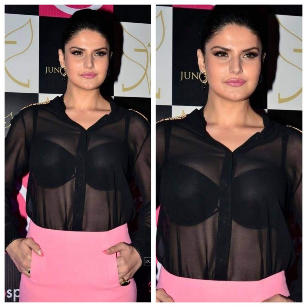 Hot Bollywood Actress in See Through Dresses Zarine Khan