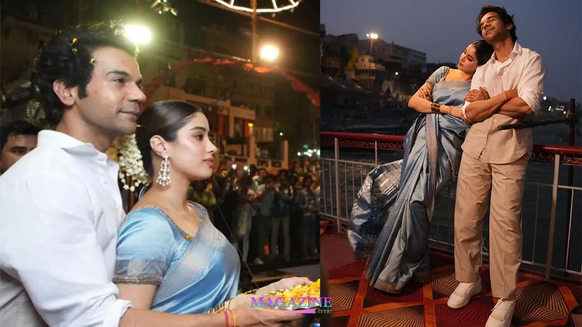 Janhvi Kapoor's Stunning Blue Saree Steals the Show During Varanasi Visit – See the Jaw-Dropping Pics!