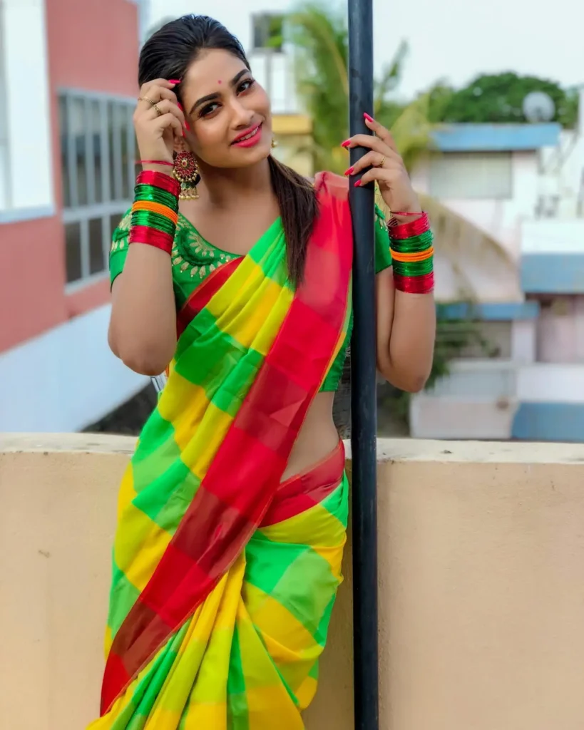 Actress Shivani Narayanan Saree Collection 14