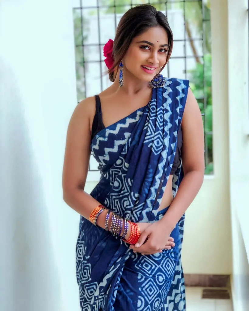 Actress Shivani Narayanan Saree Collection 16