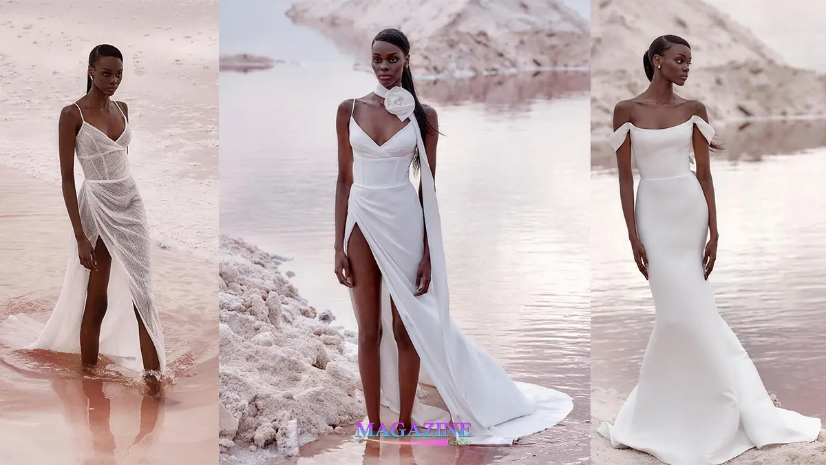 Outfit Ideas for Photoshoot near Beach in White Gown