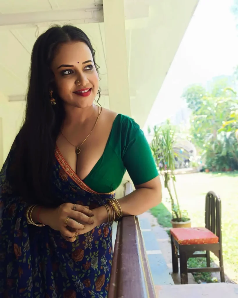 Priya Gamre in Hot Saree Collection Bold Photos 15