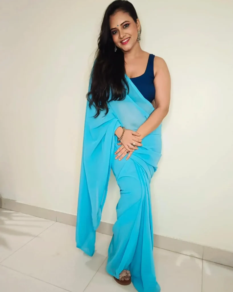 Priya Gamre in Hot Saree Collection Bold Photos 7