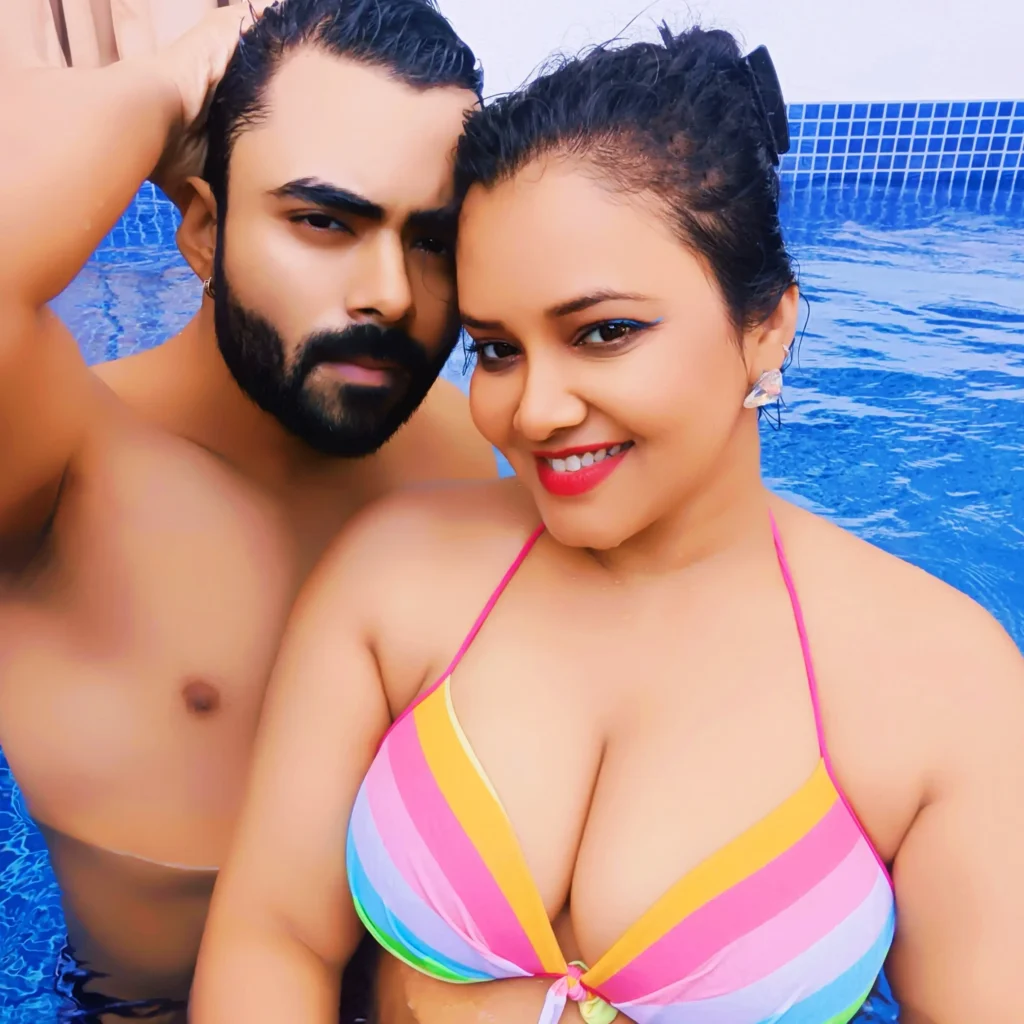 Ullu Actress Priya Gamre in Bikini and Bra Collection in Swimming Pool 20