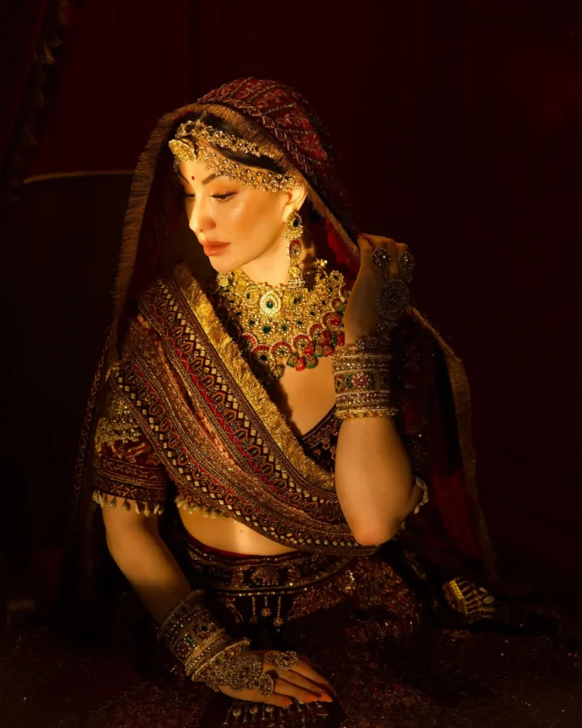 Arbaaz Khan Ex Girlfriend Giorgia Andriani in Beautiful Indian Bridal Lehenga with Jewellary Photoshoot