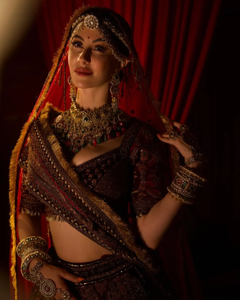 Arbaaz Khan Ex Girlfriend Giorgia Andriani in Beautiful Indian Bridal Lehenga with Jewellary Photoshoot