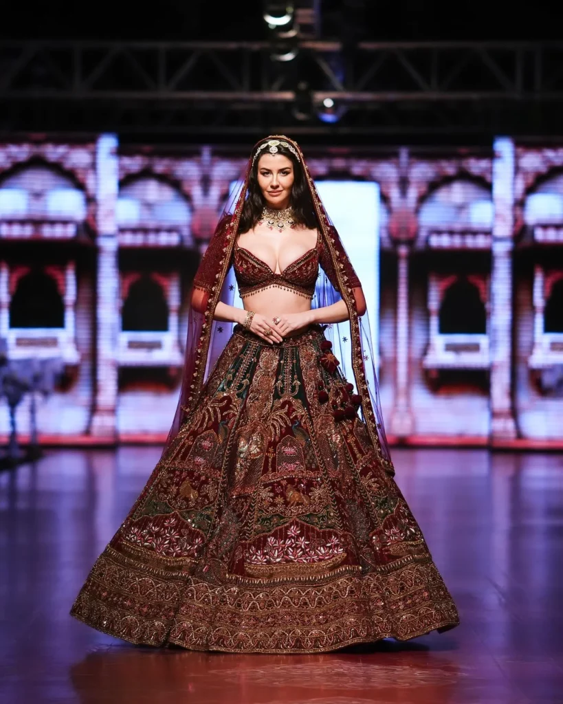 Arbaaz Khan Ex Girlfriend Giorgia Andriani in Beautiful Indian Bridal Lehenga with Jewellary Photoshoot