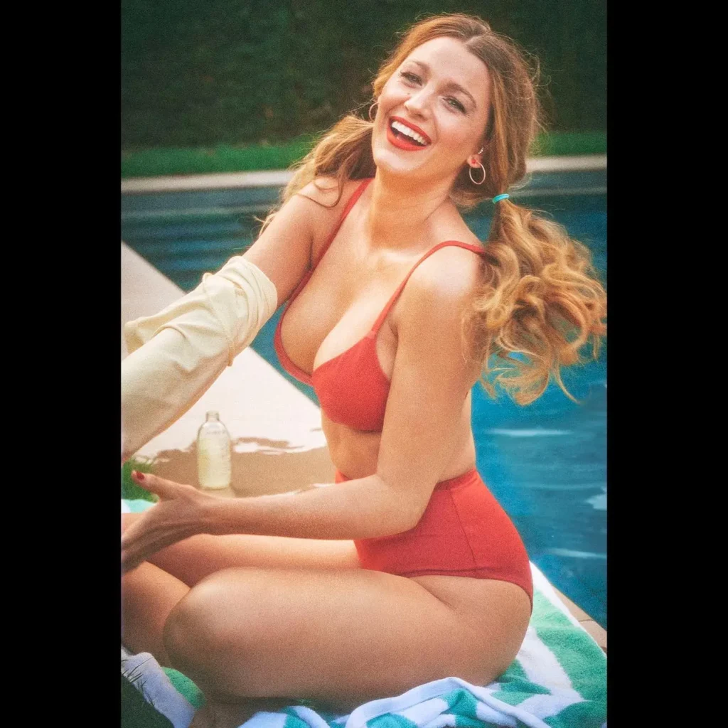 Blake Lively Photos in Bikini Near Swimming Pool