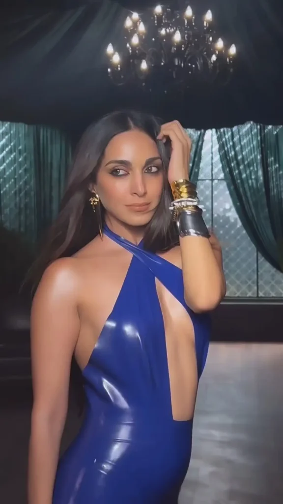 Kiara Advani Catwoman in Stunning Blue Latex Jumpsuit for Tira Beauty Campaign 19