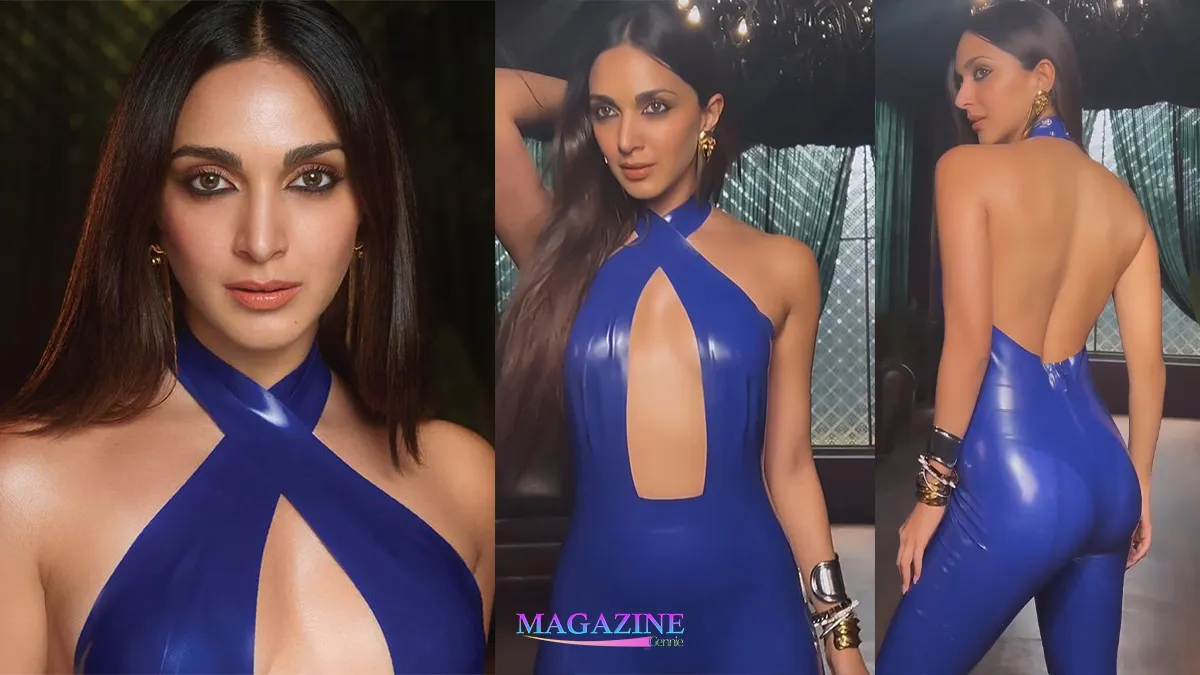 Kiara Advani Channels Catwoman in Stunning Blue Latex Jumpsuit for Tira Beauty Campaign