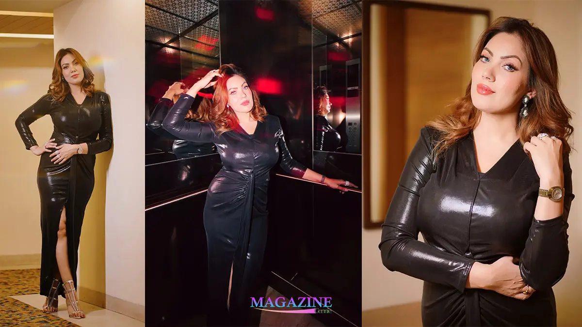 Munmun Dutta Photos In Glamourous Black Sequin Dress