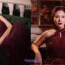 TMKOC Actress Munmun Dutta Photos in  Burgundy Dress