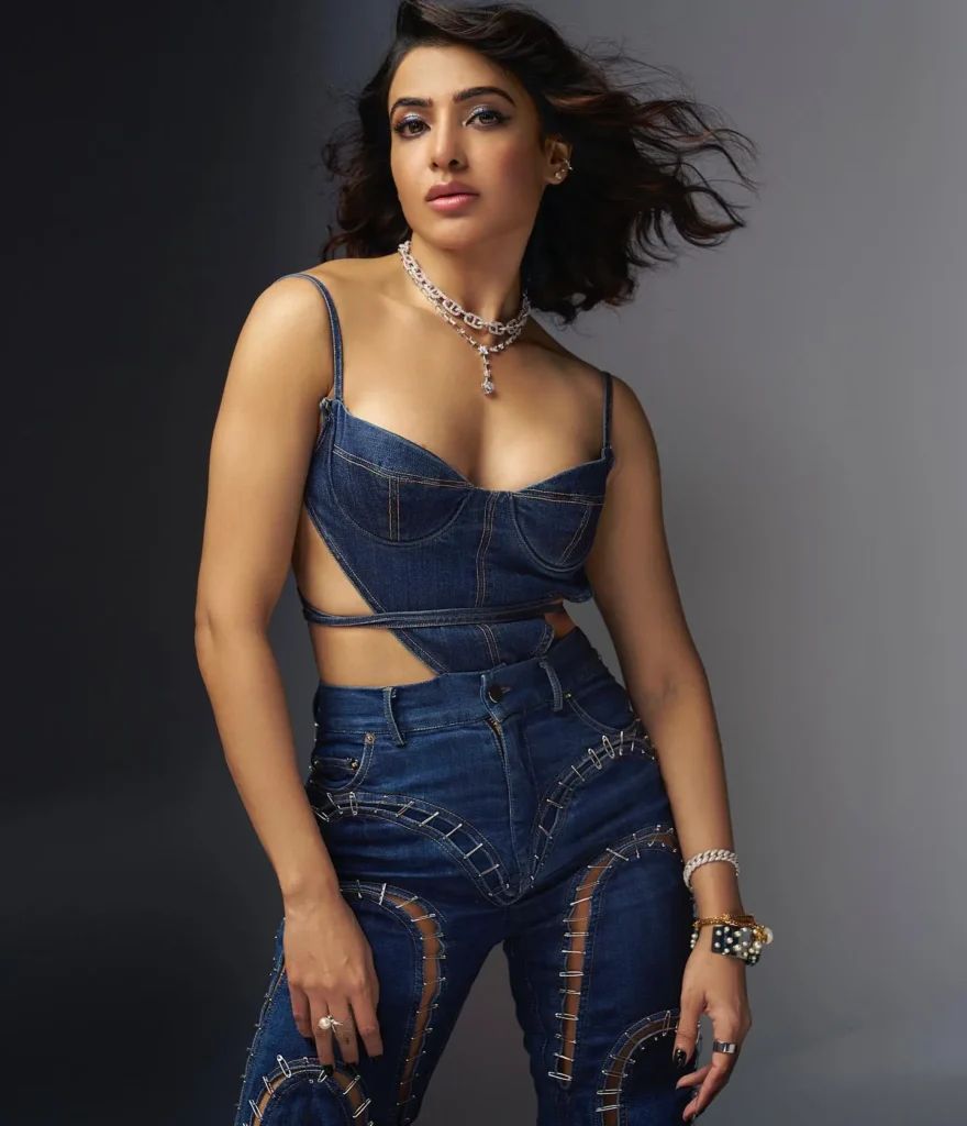 South Actress samantha ruth prabhu Bold Photos denim outfit 3