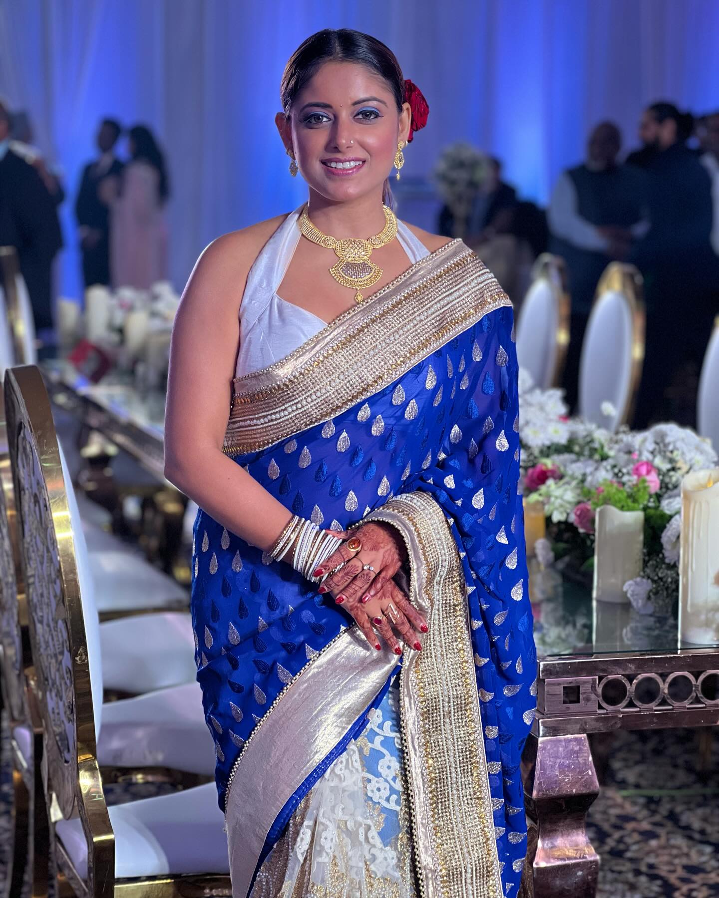 Ullu_Web_Series_Actress_Sneha_Paul_Hot_Photos_In_Blue_Saree_Hot_Saree_Photos